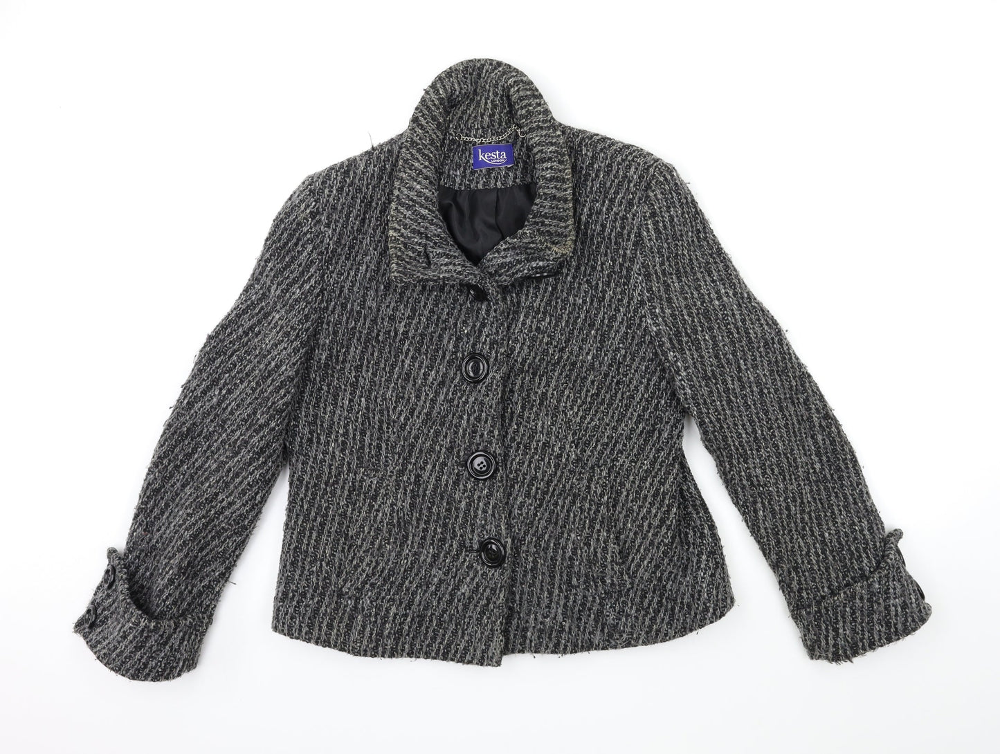 kesta Womens Grey   Overcoat Coat Size 12