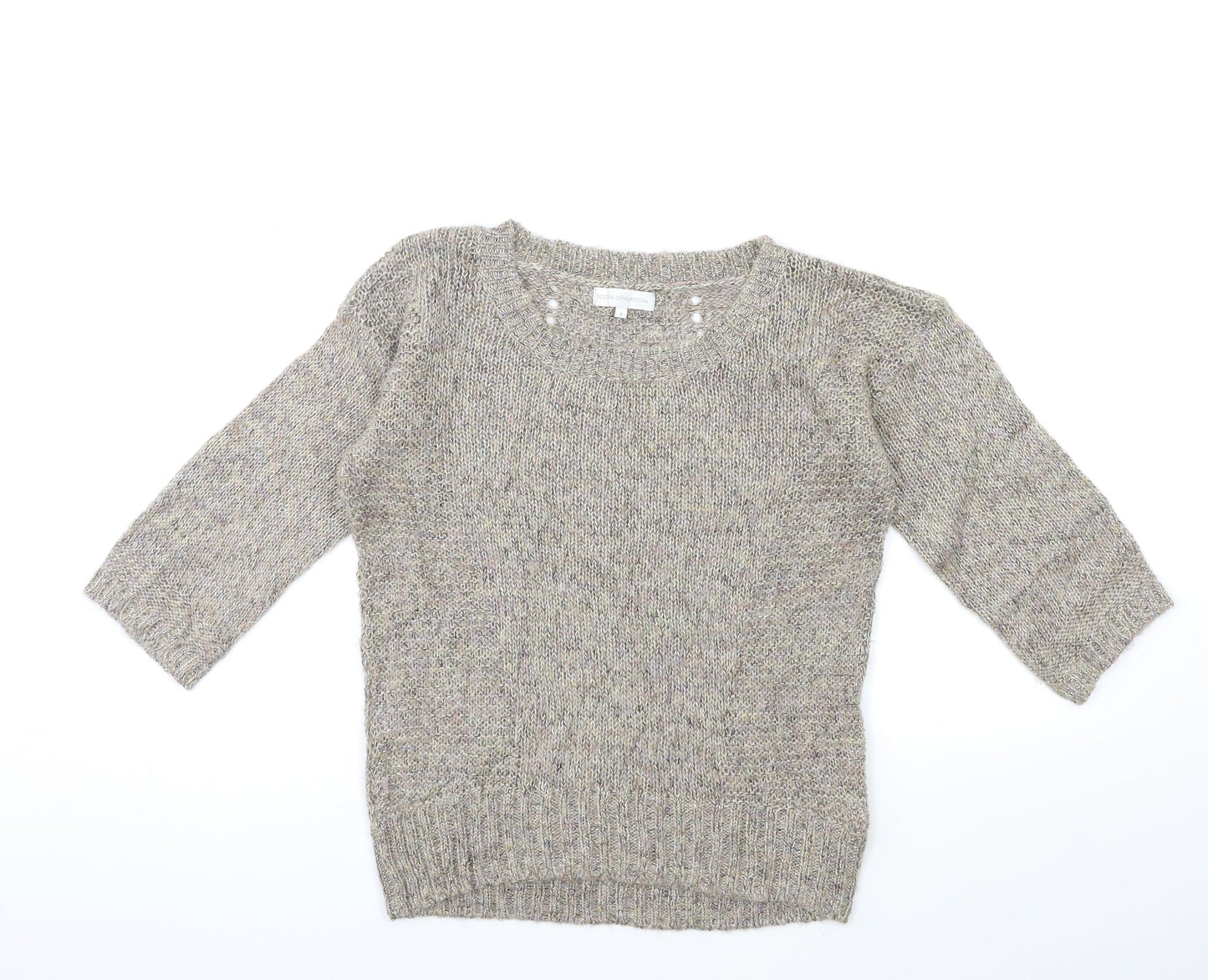 RJR.John Rocha Womens Silver  Knit Pullover Jumper Size 8