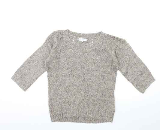 RJR.John Rocha Womens Silver  Knit Pullover Jumper Size 8