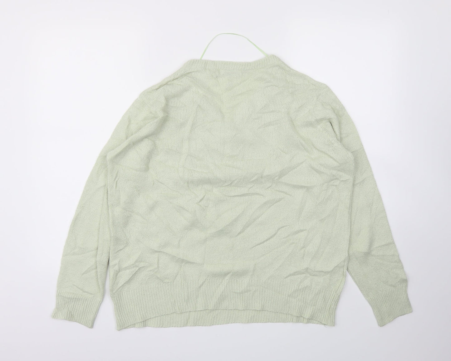 Damart Womens Green Floral  Pullover Jumper Size 14