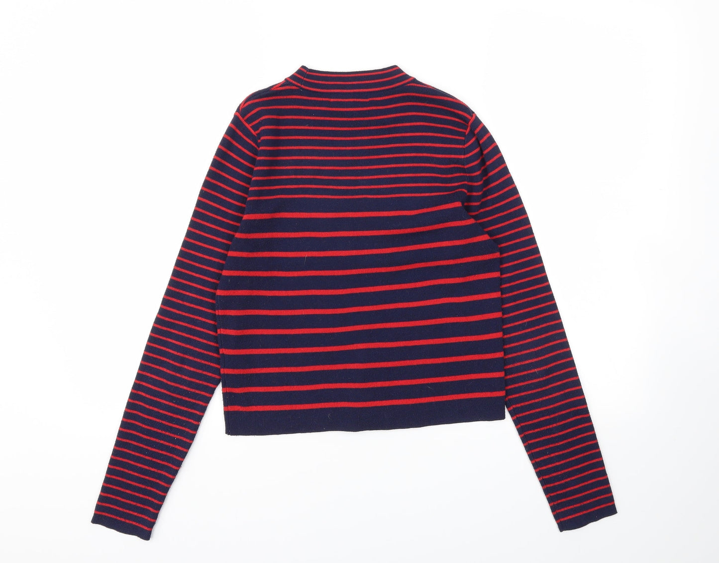 New Look Womens Red Striped  Pullover Jumper Size 10