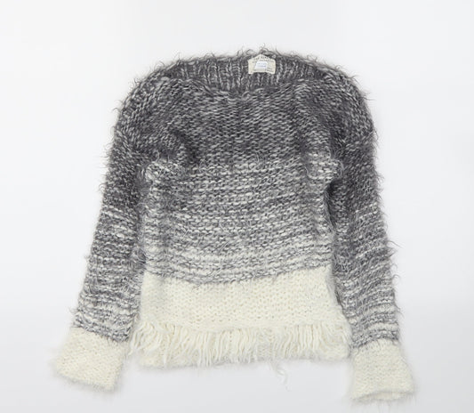 Zara Girls Grey   Pullover Sweatshirt Size 7 Years