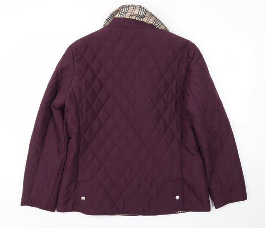 Preworn Womens Purple   Jacket Coat Size 14