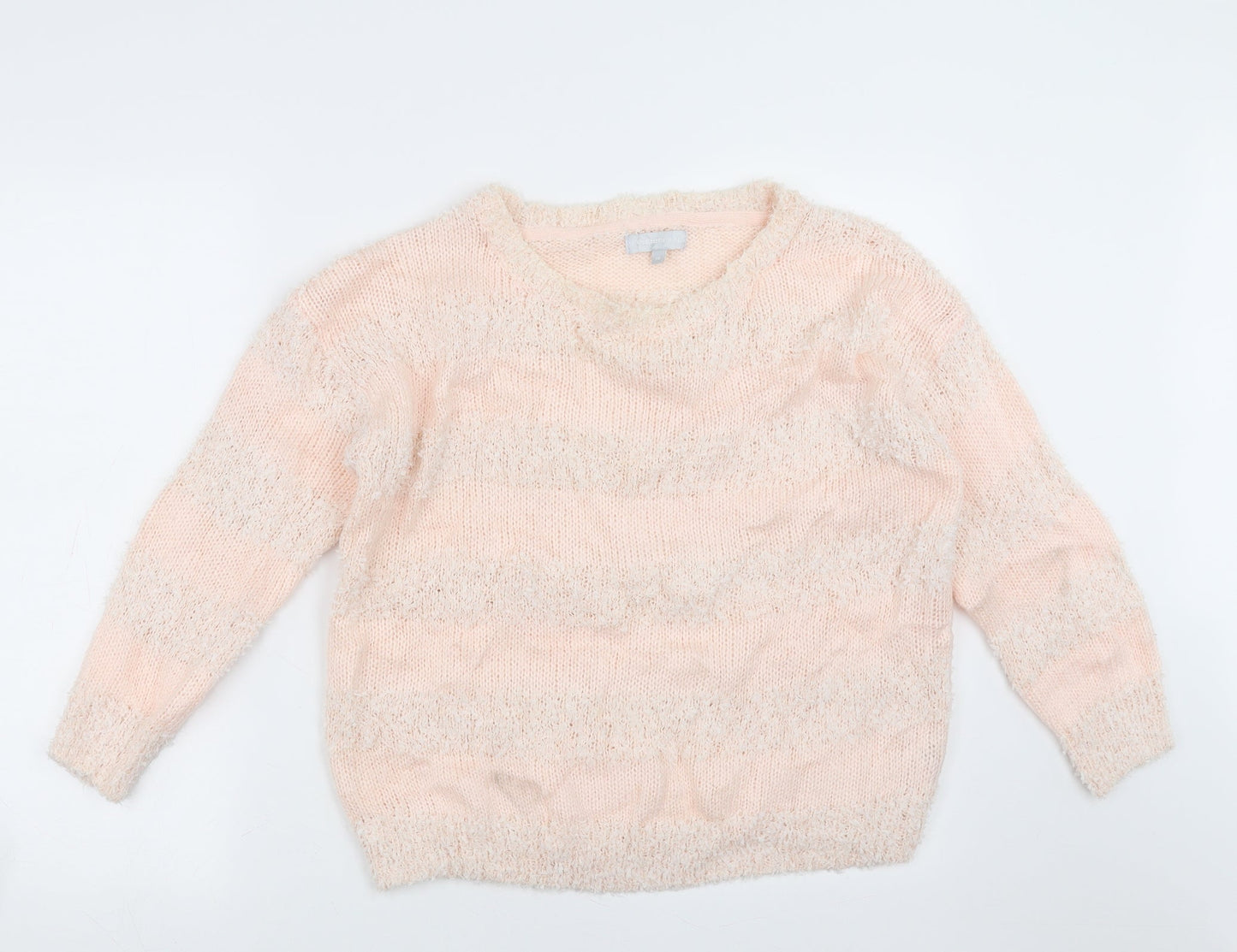Red Herring Womens Pink Striped  Pullover Jumper Size 16