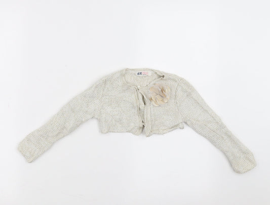 H&M Girls Beige   Shrug Jumper Size 2-3 Years