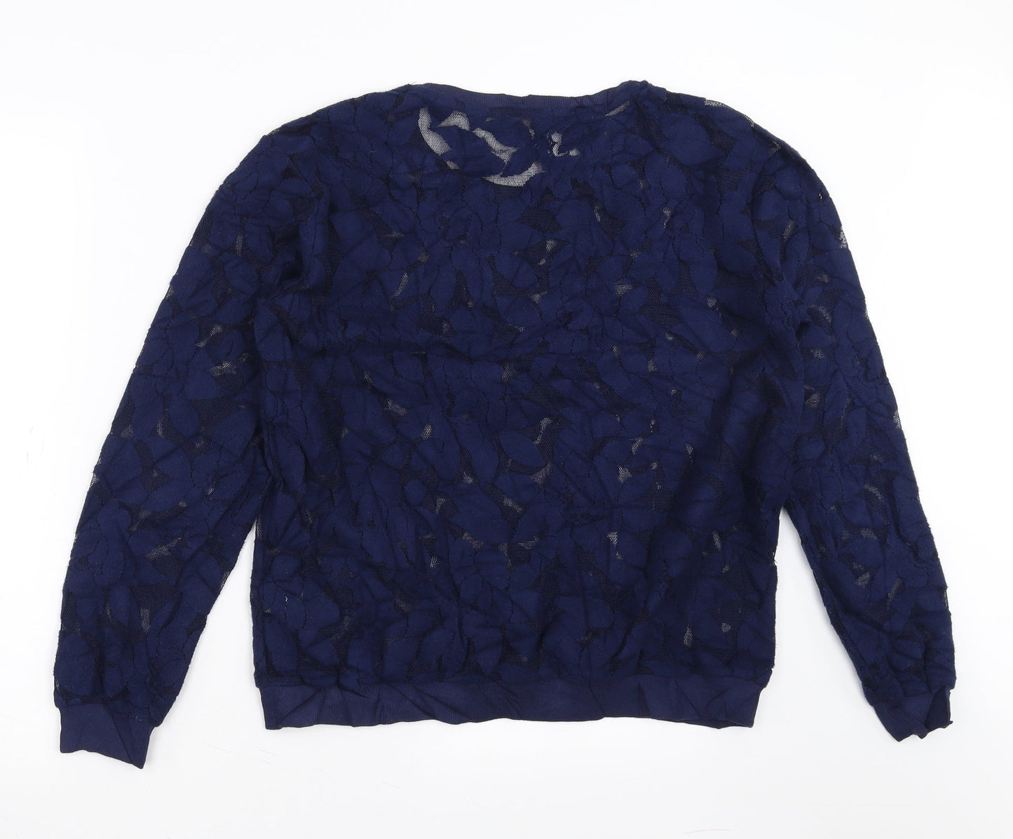 Marks and Spencer Womens Blue Floral  Pullover Jumper Size 14