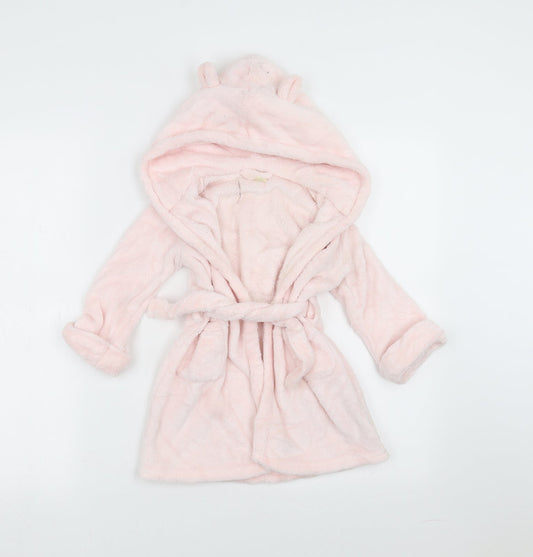 BabyGap Girls Pink Solid Fleece Top Robe Size 2 Years