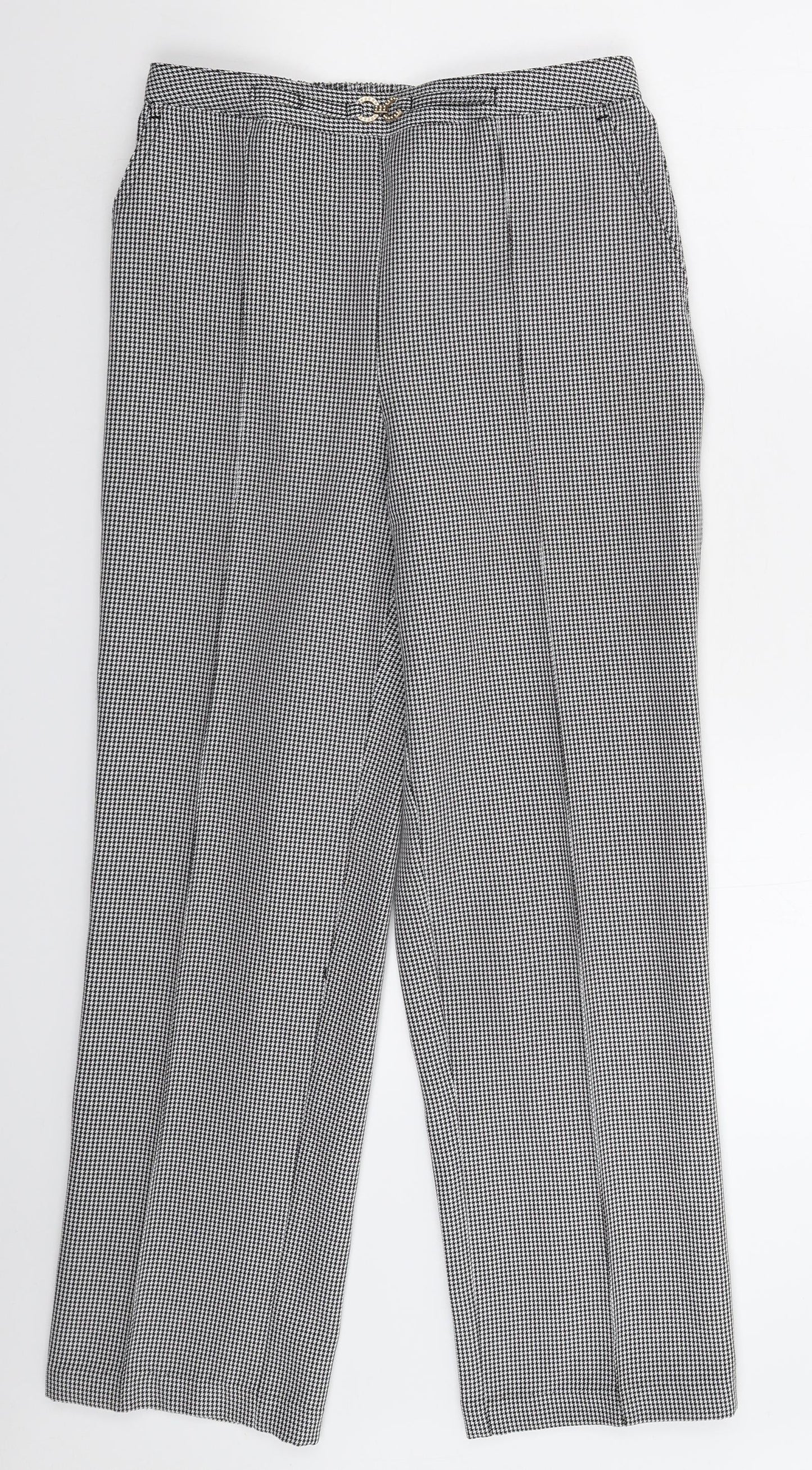 Damart Womens Multicoloured Houndstooth  Trousers  Size 10 L29 in