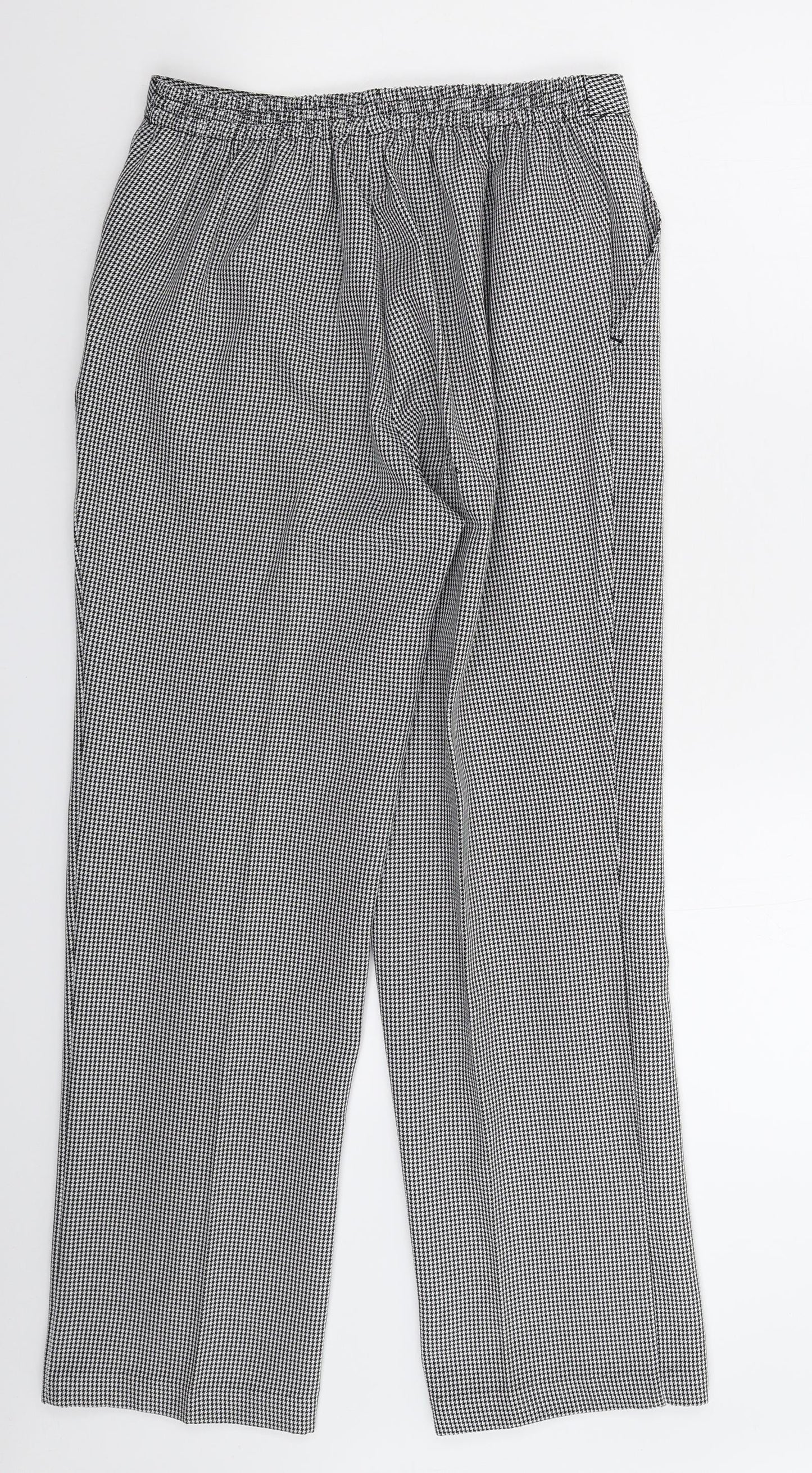 Damart Womens Multicoloured Houndstooth  Trousers  Size 10 L29 in