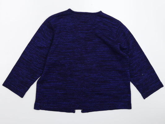 Luxury Knitwear Womens Blue  Knit Cardigan Jumper Size M