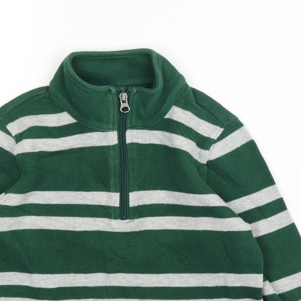 Gap Boys Green Striped  Pullover Jumper Size S