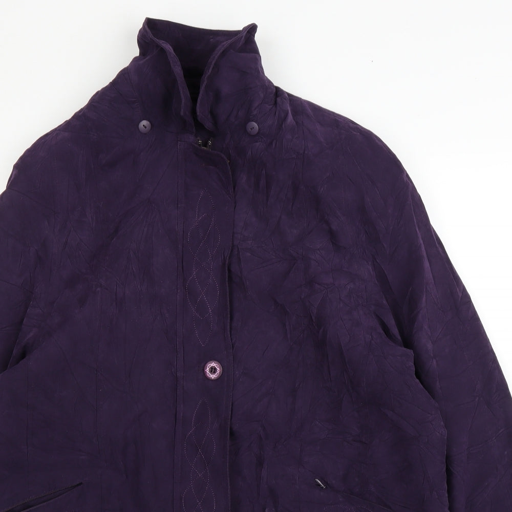 Bonmarché Womens Purple   Overcoat Coat Size M