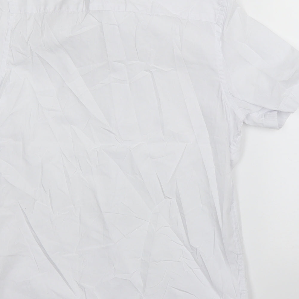 M&S Boys White   Basic Button-Up Size 10-11 Years