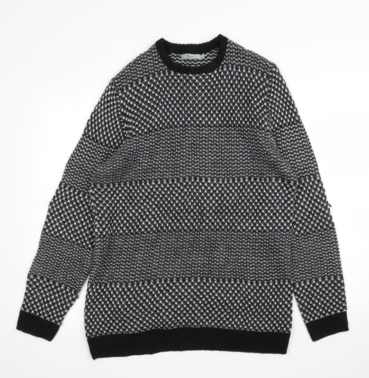 TU Mens Black   Pullover Jumper Size M