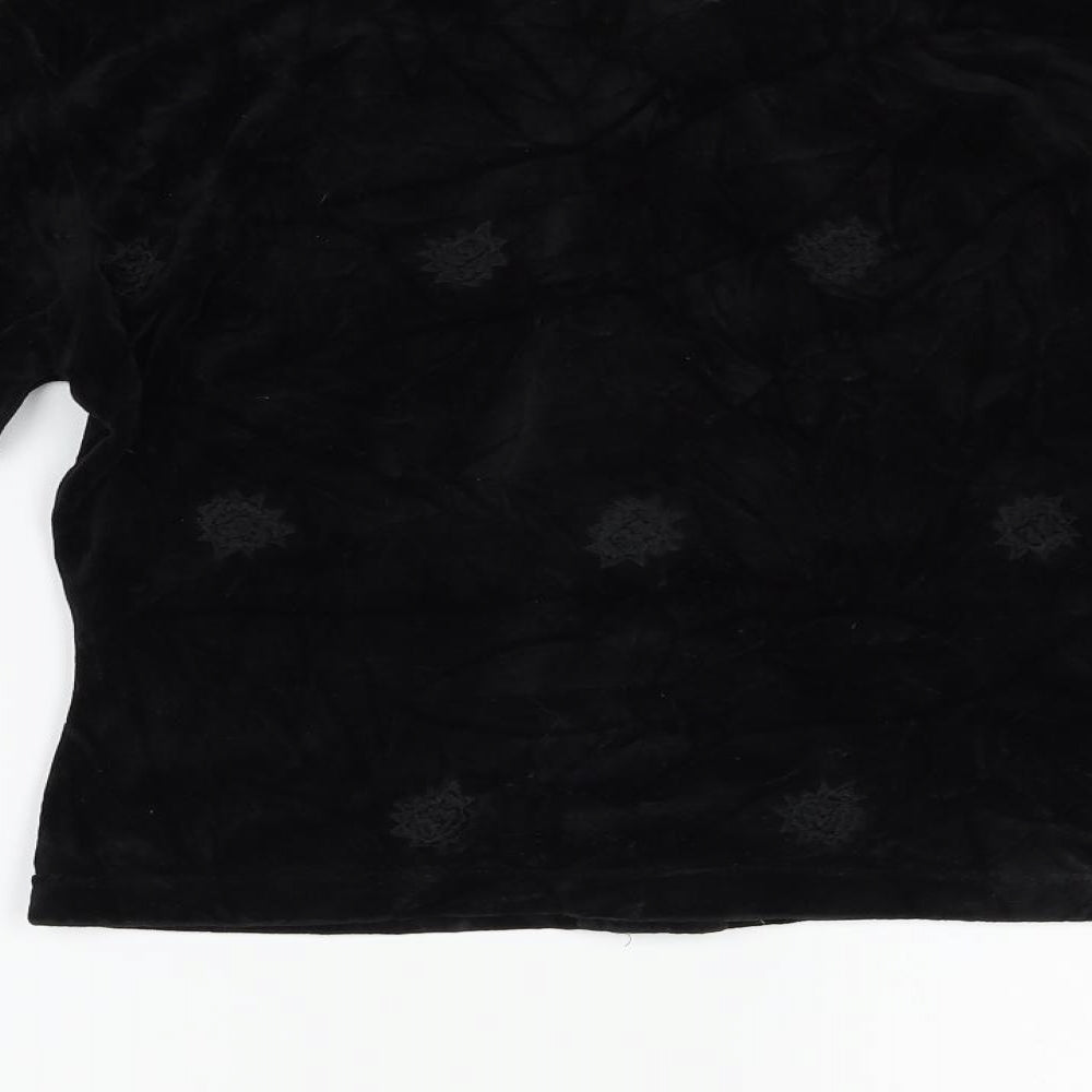 SOHO Womens Black   Basic Button-Up Size S