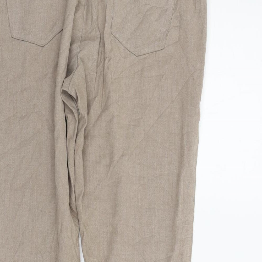 Marks and Spencer Womens Beige   Trousers  Size 12 L25 in