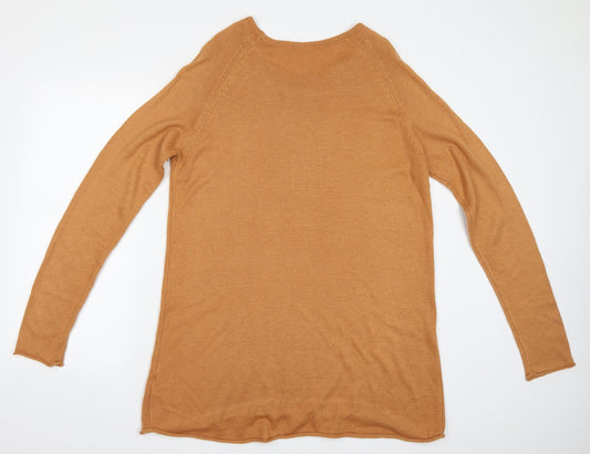 H&M Womens Yellow   Pullover Jumper Size L