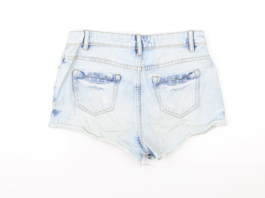 Denim Co Womens Blue  Denim Cut-Off Shorts Size 8 - Distressed