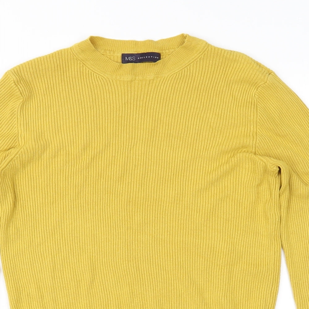 Marks and Spencer Womens Yellow   Pullover Jumper Size 14