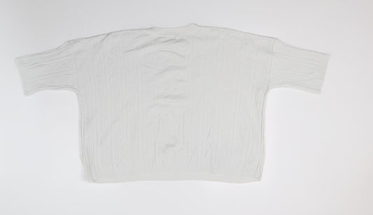 River Island Womens White  Knit Pullover Jumper Size 10