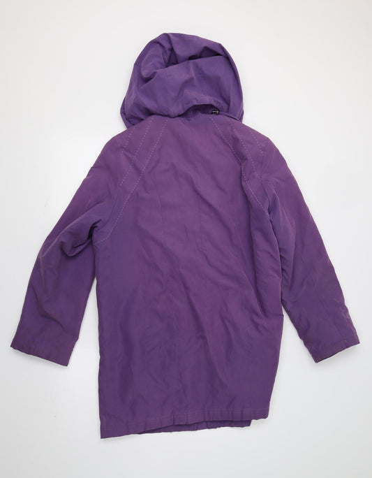 Klass Womens Purple   Overcoat Coat Size M
