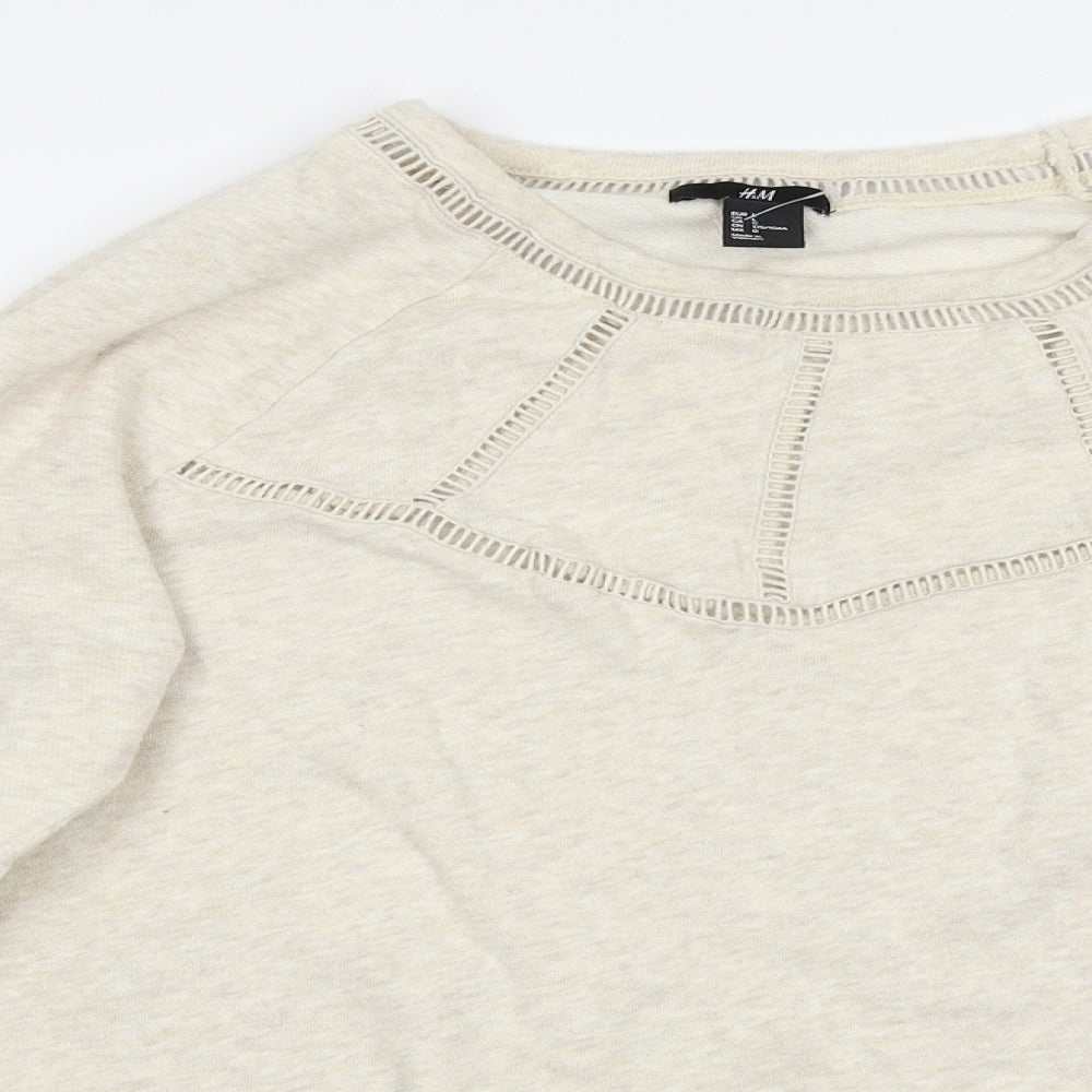 H&M Womens Beige   Pullover Jumper Size L