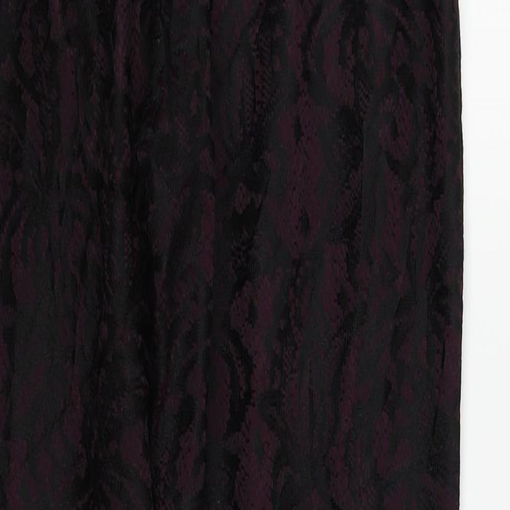 Boohoo Womens Purple   Trousers  Size 10 L25 in