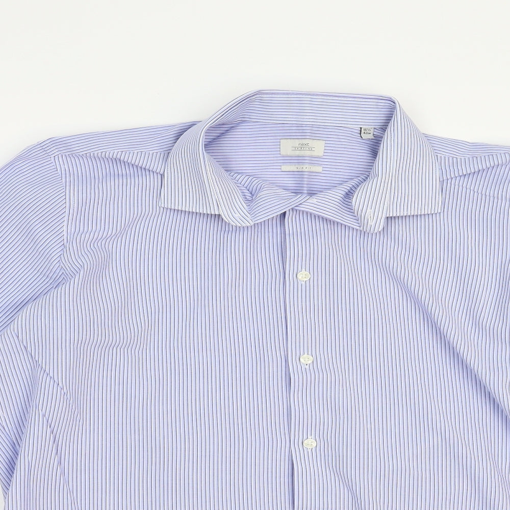 NEXT Mens Black Striped   Dress Shirt Size 42