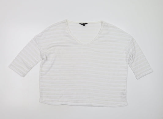 NEXT Womens White  Knit Pullover Jumper Size 12