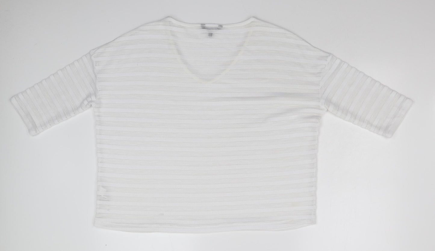 NEXT Womens White  Knit Pullover Jumper Size 12