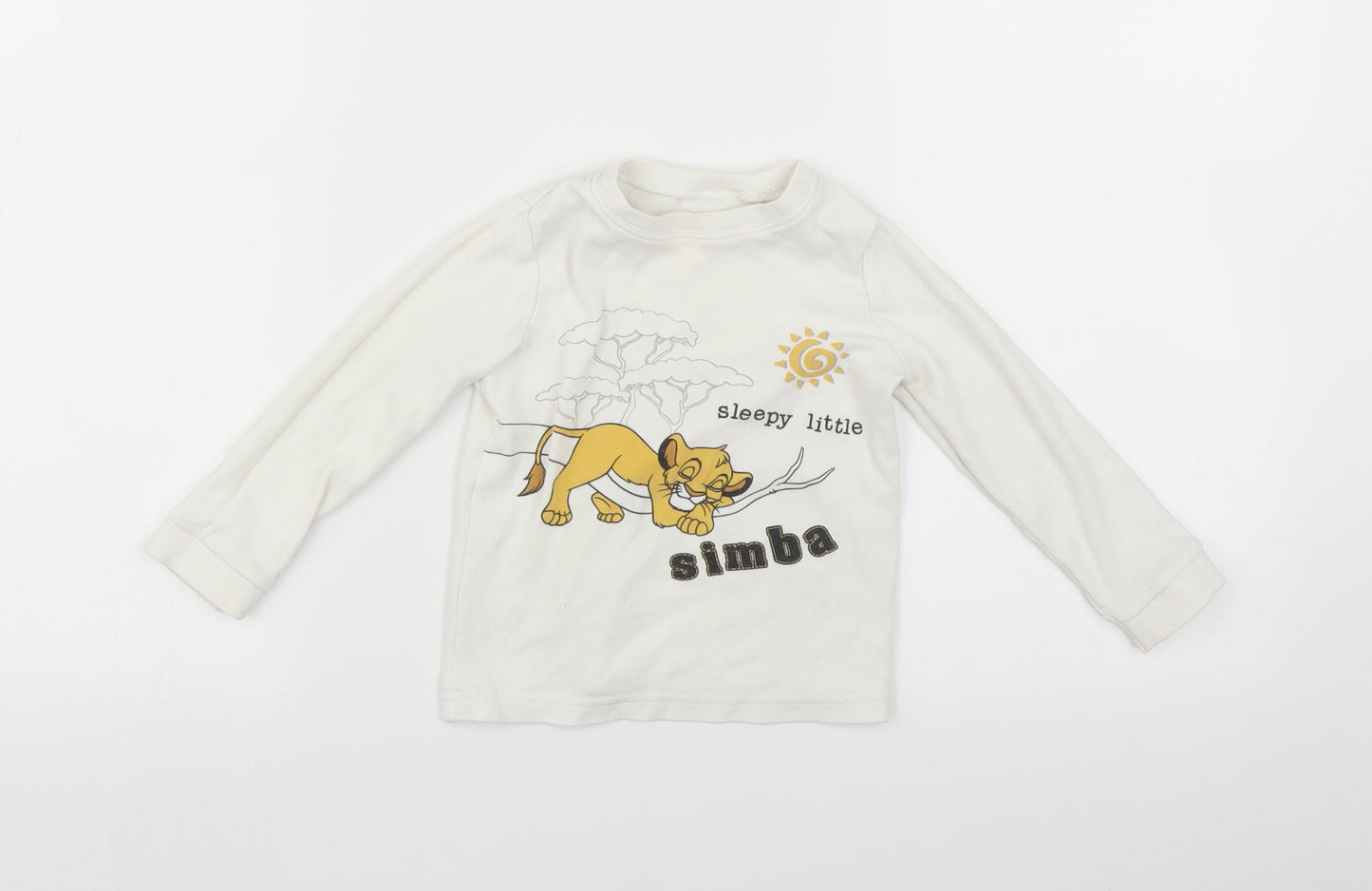 George Baby White Solid   Pyjama Top Size 18-24 Months  - Simba Lion King