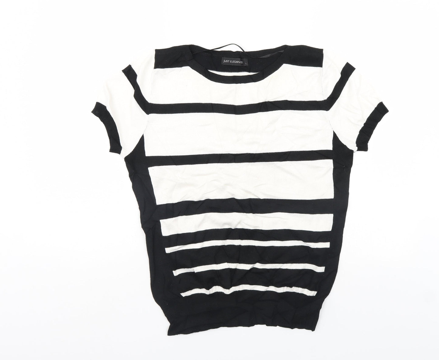Just Elegance Womens Multicoloured Striped  Pullover Jumper Size L