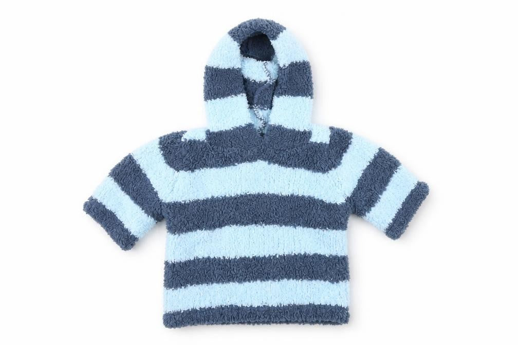 Front view of Cherokee Baby Blue Striped jumper, size 3-6, Months