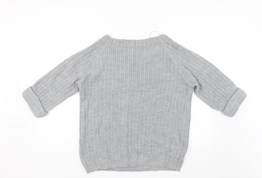 Tru Collection Womens Grey   Pullover Jumper Size L