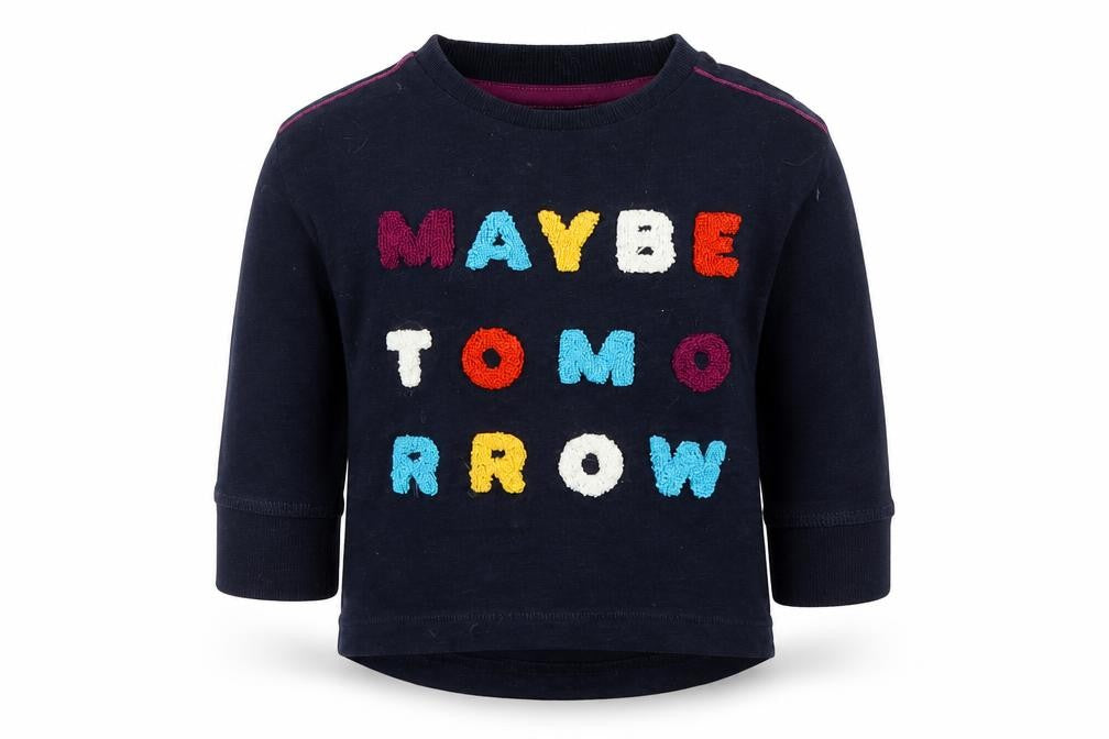 Front view of Next Baby Blue Basic T-Shirt, size 3-6, Months - Maybe tomorrow