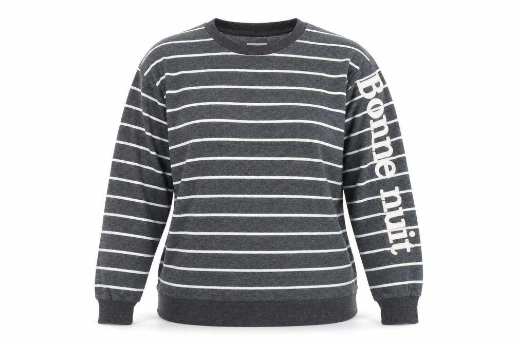 Next Womens Grey Striped  Pullover Jumper Size 10  - Bonnie Nuit