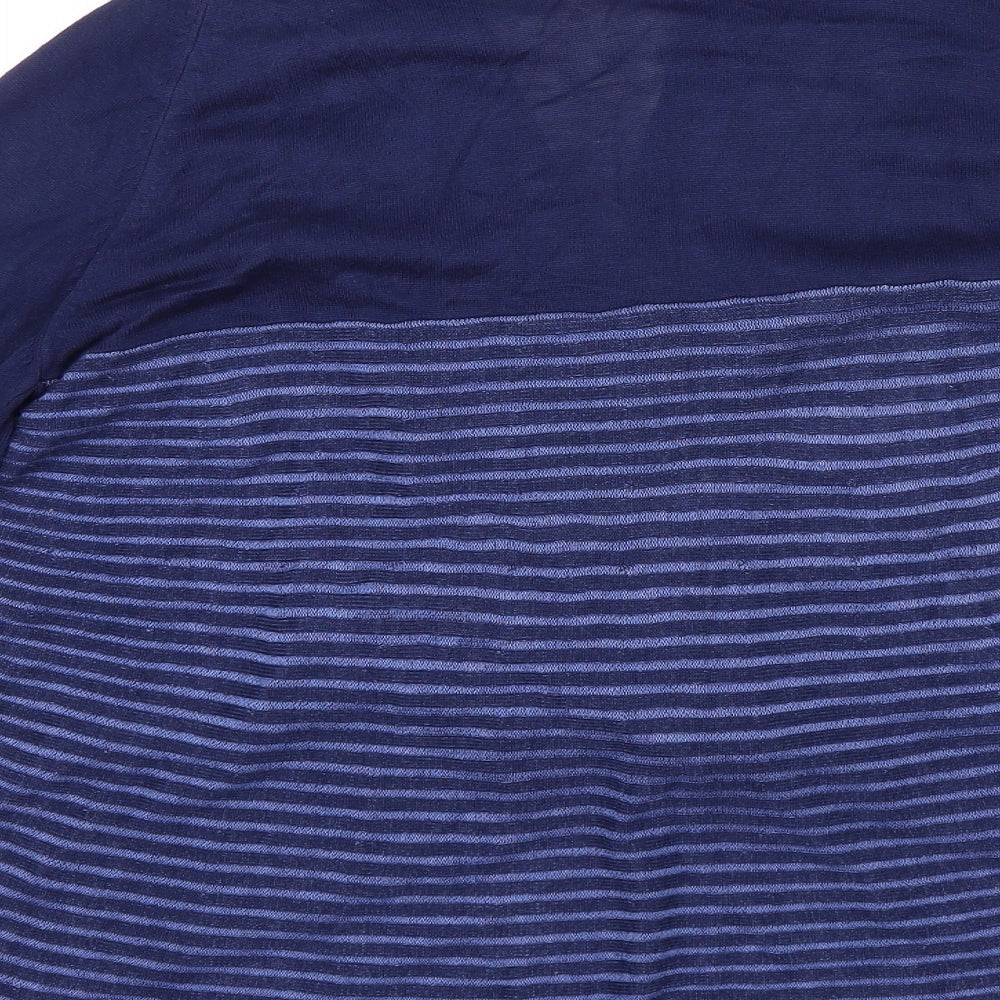 Per Una Womens Blue Striped  Shrug Jumper Size 16