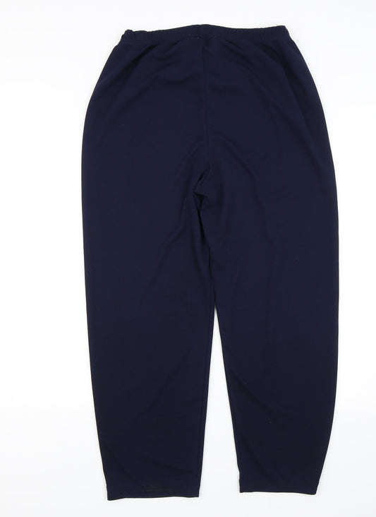 Daxon Womens Blue   Capri Trousers Size 14 L25 in
