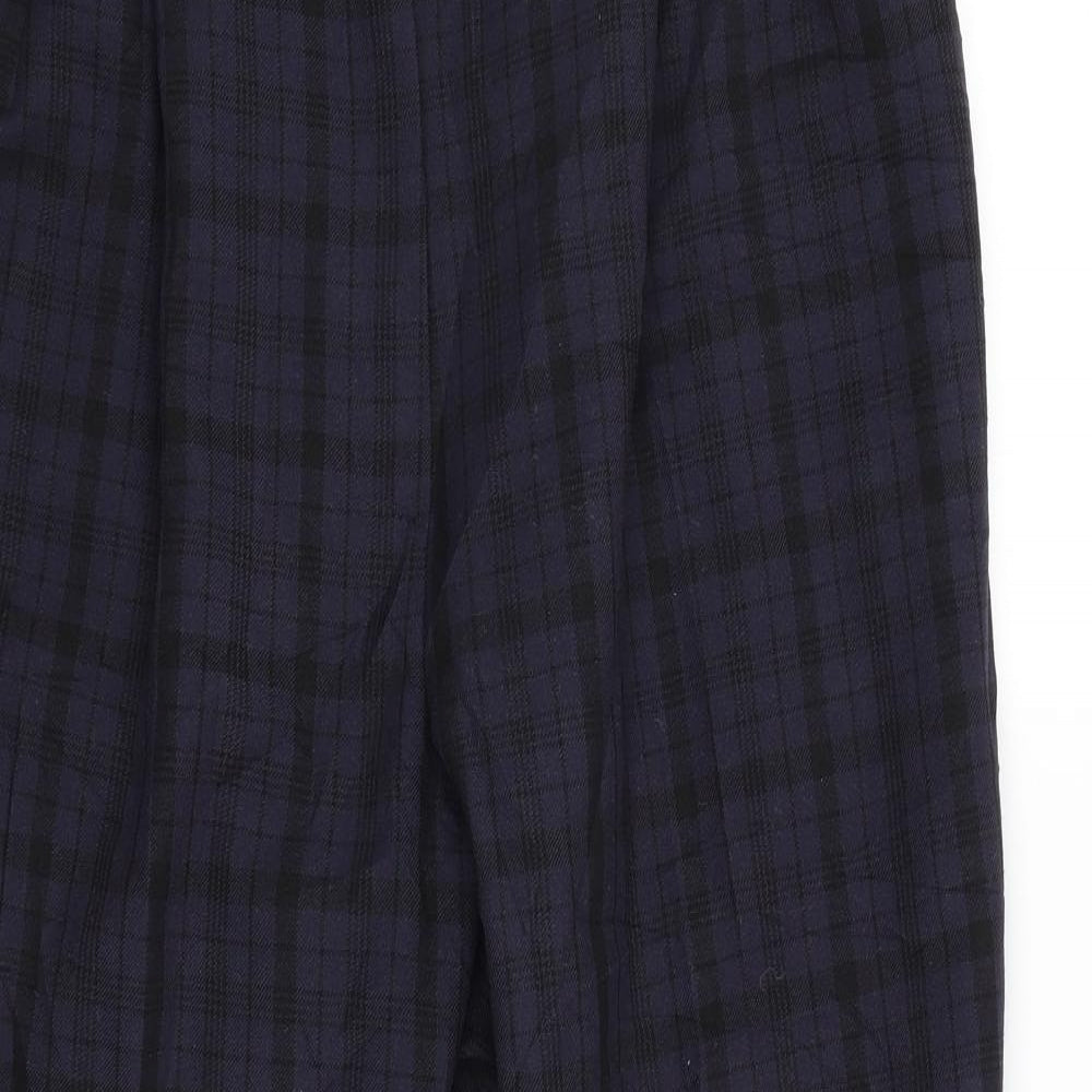Marks and Spencer Womens Purple Check  Capri Trousers Size 32 L27 in