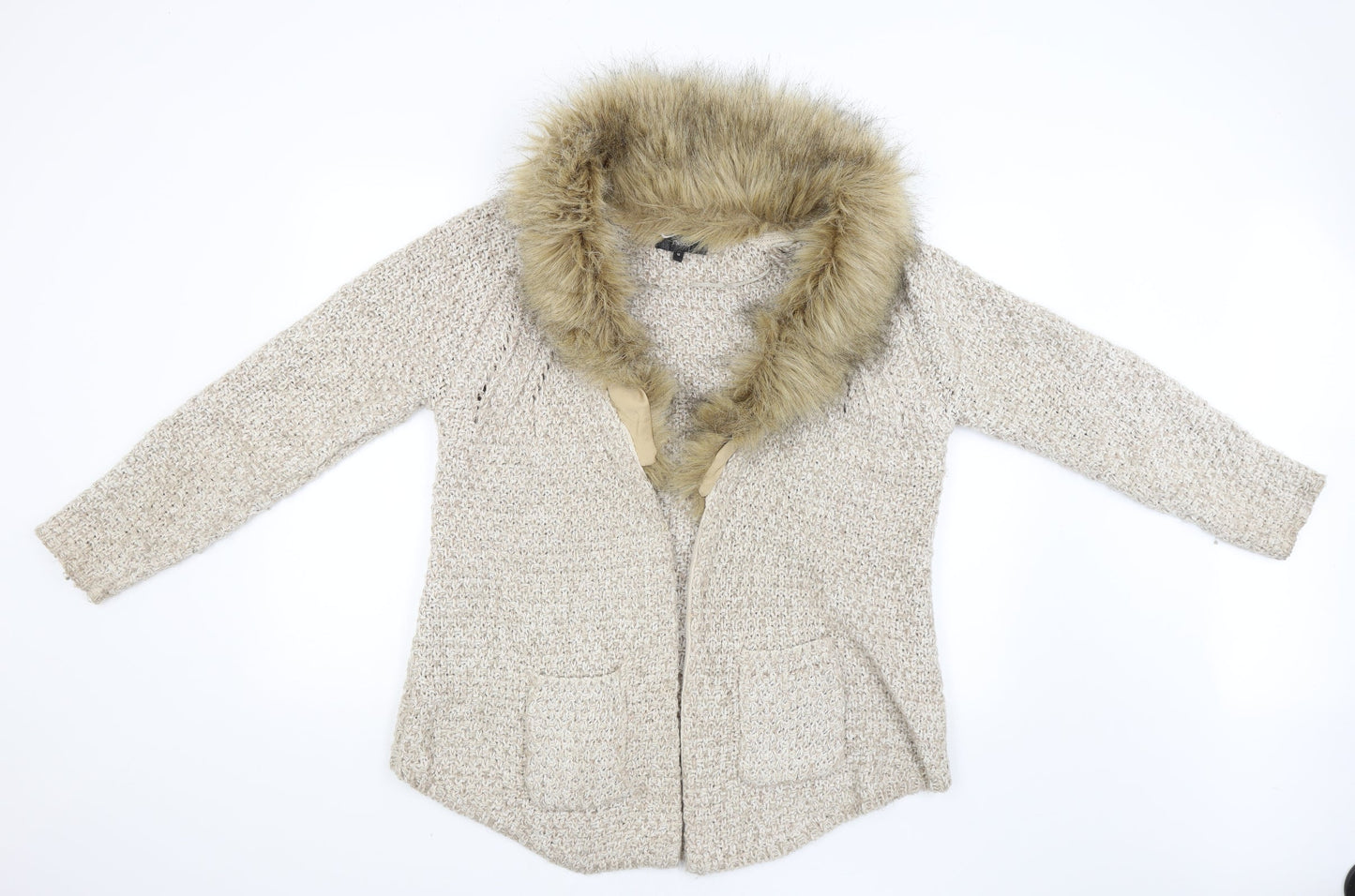 NEXT Womens Beige   Jacket Coatigan Size 14