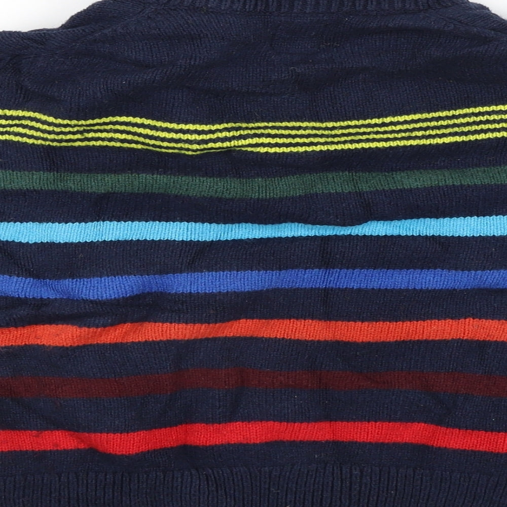 Gap Womens Blue Striped  Pullover Jumper Size M