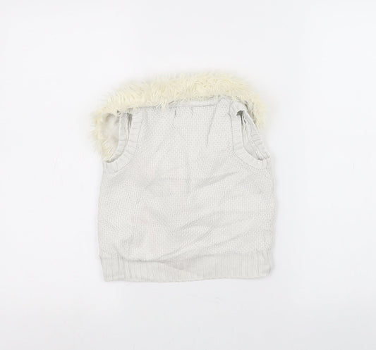Shrinking Violet Girls White   Jacket Coatigan Size 2-3 Years