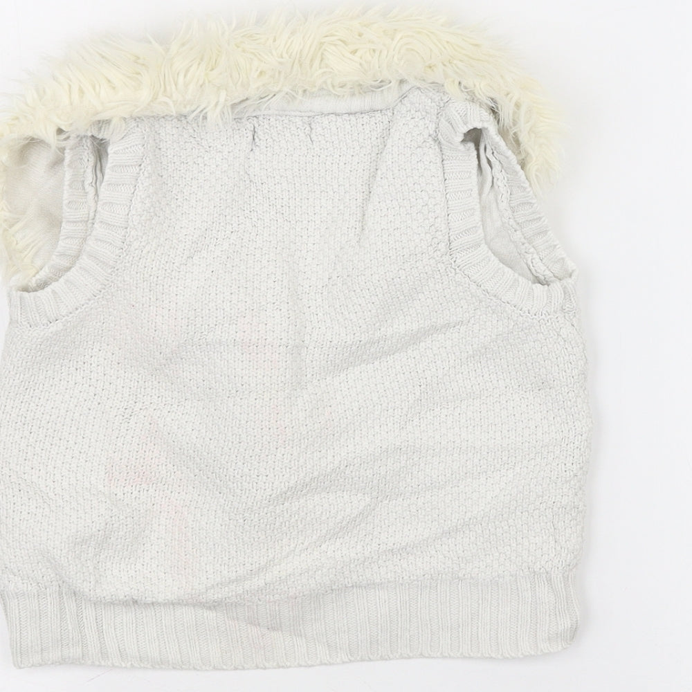 Shrinking Violet Girls White   Jacket Coatigan Size 2-3 Years