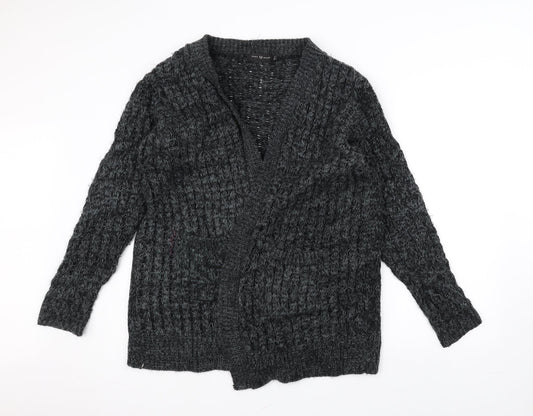 Pura Moda Womens Black  Knit Jacket Coatigan Size M