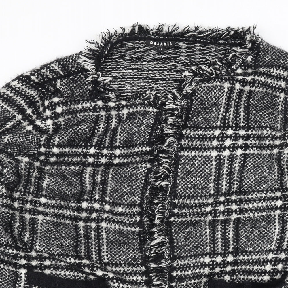 CASAMIA Womens Black  Knit Jacket Coatigan Size S