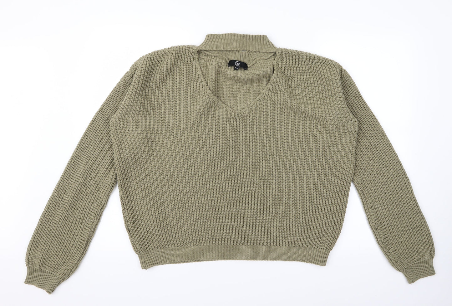 Missguided Womens Green   Pullover Jumper Size S