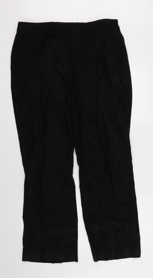 Preworn Womens Black   Trousers  Size 16 L28 in
