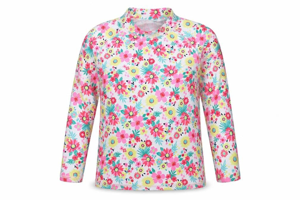 TU Girls White Floral  Basic T-Shirt Size 12 Years