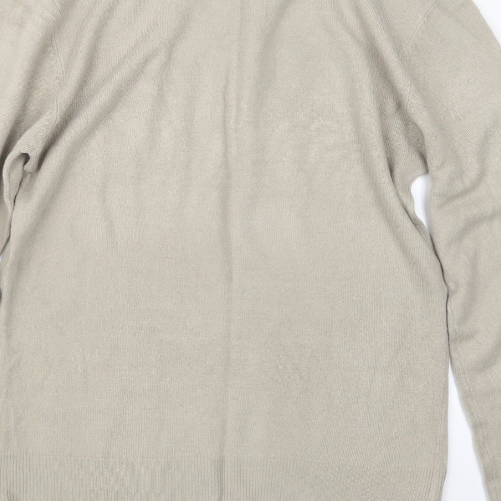 Vintage Mens Beige  Knit Pullover Jumper Size M
