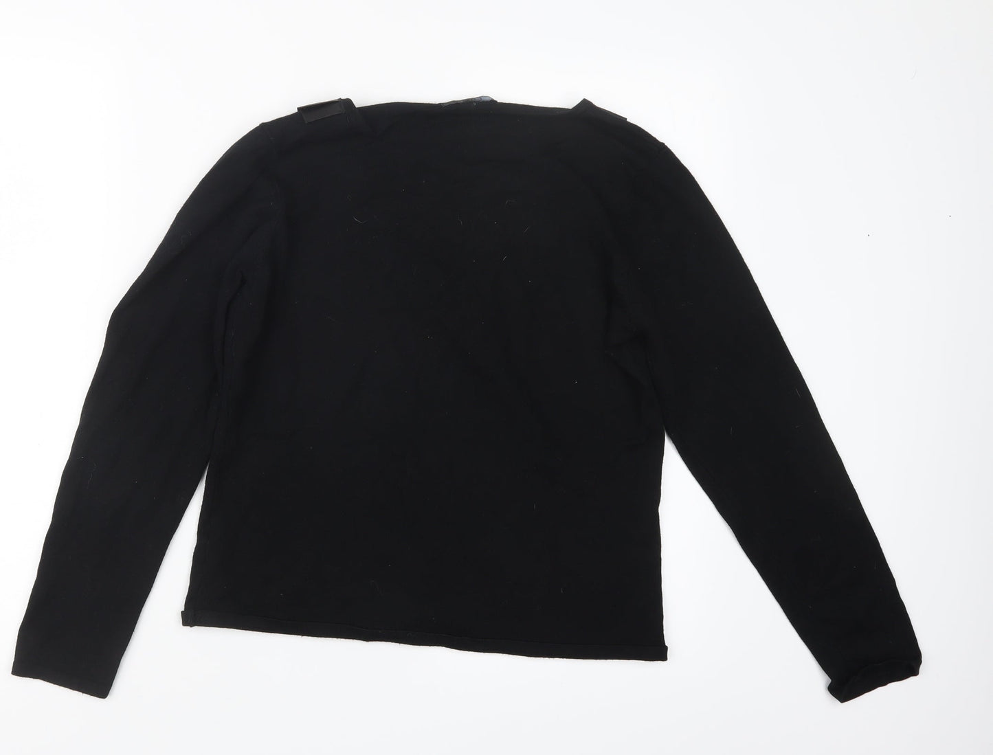 BM Womens Black  Knit Pullover Jumper Size S